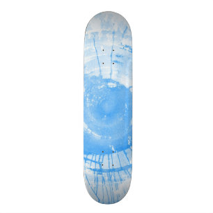 Skate Fundo azul abstrato da aguarela, textura