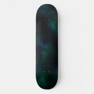 Skate Fundo Celestial da Alienígena Espacial Verde Azul