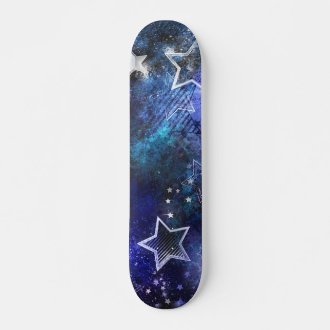 Skate Fundo de Espaço com Estrelas (Frente)