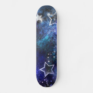 Skate Fundo de Espaço com Estrelas