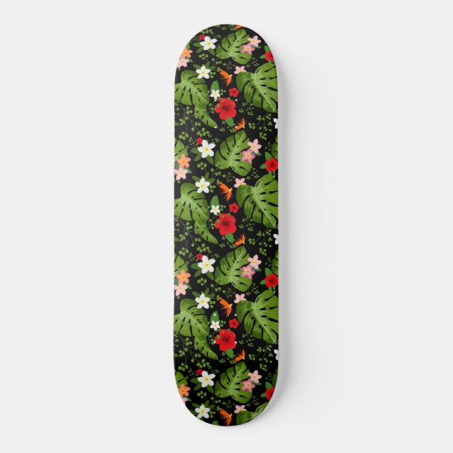 Skate Fundo de Flores Tropicais 3 (Frente)