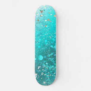 Skate Fundo de Folha de Turquesa Hortelã