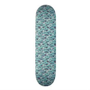 Skate Fundo decorativo da onda do mar