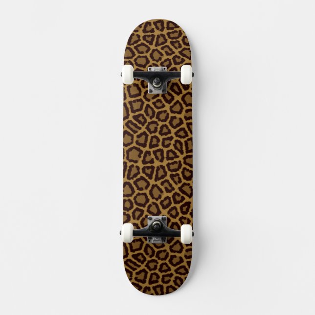 Skate Fundo do azulejo com uma pele do leopardo (Frente)