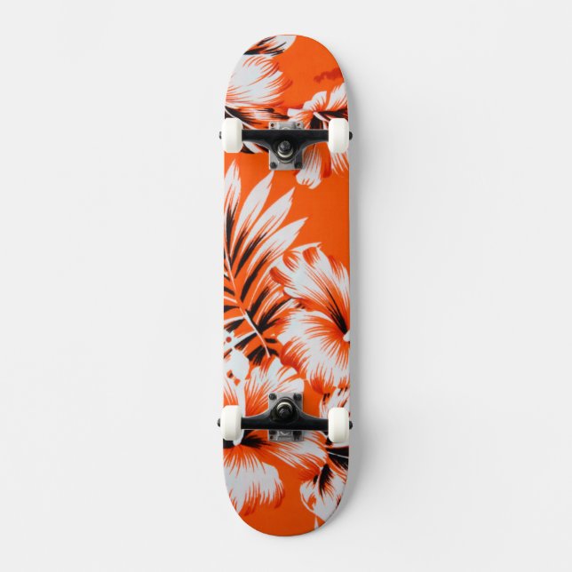 Skate Fundo havaiano da flor do hibiscus (Frente)