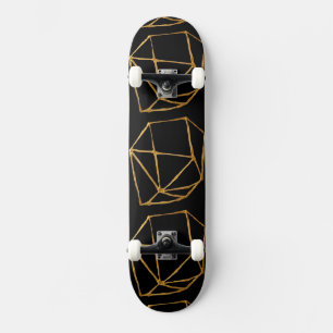Skate Fundo Personalizado de Cubos Dourados legal