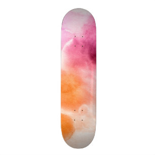 Skate Fundo pintado mão 3 da aguarela abstrata