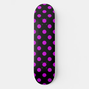 Skate Fundo Preto Bolinhas Roxas