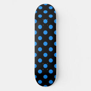 Skate Fundo Preto Pontos de Bolha Azuis