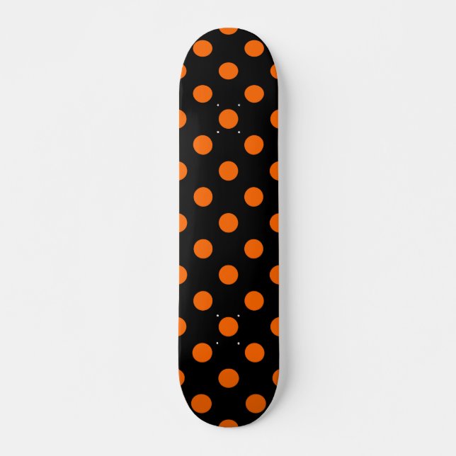 Skate Fundo Preto Pontos de Laranja (Frente)