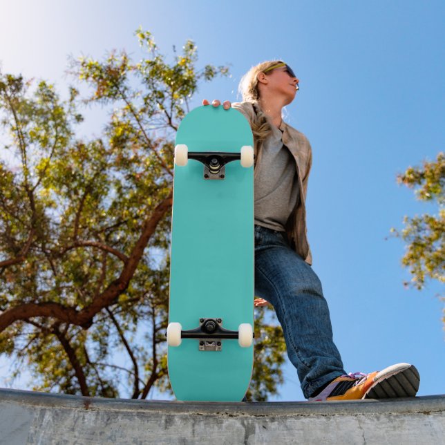 Skate Fundo Sólido de Turquesa Médio (Ao ar livre 1)
