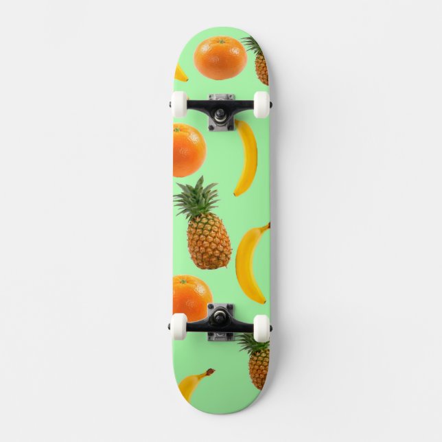 Skate Fundo verde do Conselho de Fruta tropical (Frente)