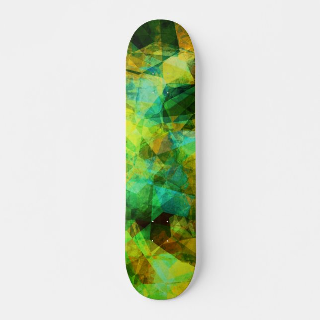 Skate Funky Greens Moderno Design Abstrato (Frente)