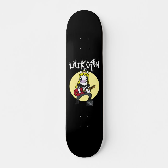 Skate Funny Heavy Metal Unicorn (Frente)