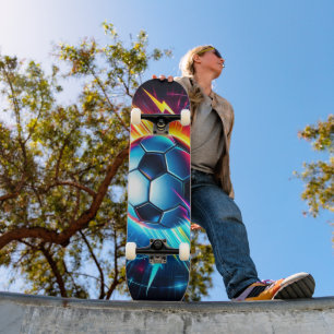 Skate Futurista Bola de Futebol Elétrico Relâmpago