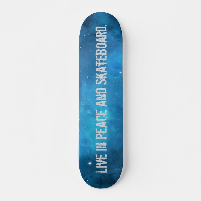 Skate Galáxia da Estrela Azul Viva em Paz e (Frente)