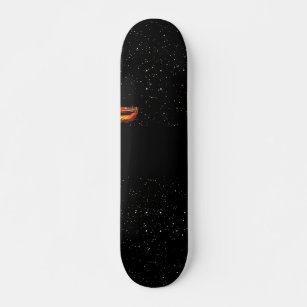 Skate Galáxia do Céu Noturno e Fogo de Carro Retro Legal