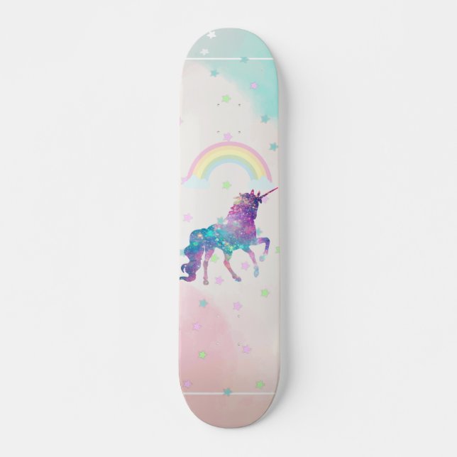 Skate Galaxy Unicorn, Rainbow, Stars (Frente)