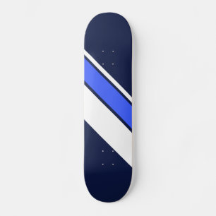 Skate Gamas De Diagonal Branco Vívidas Em Marinho