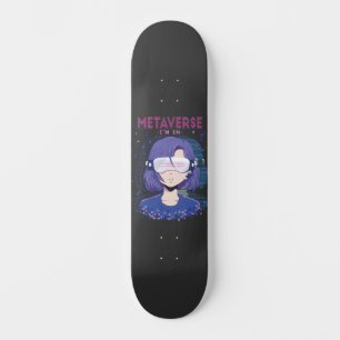 Skate Garota de anime óculos de realidade virtual skateb