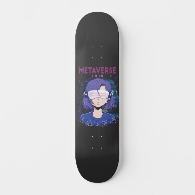 Skate Garota de anime óculos de realidade virtual skateb (Frente)