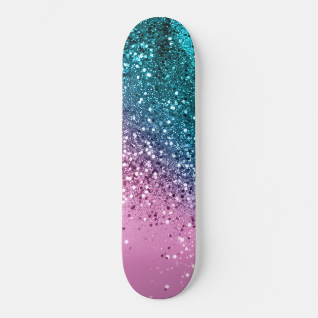 Skate Garota Tropical de Praia Glitter #8 (Frente)