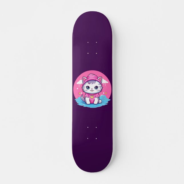 Skate Gatinho Kawaii (Frente)