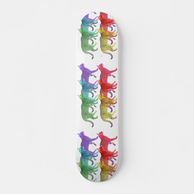 Skate Gato Colorido (Frente)