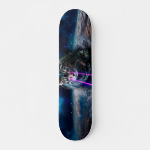 Skate Gato com lasers dos olhos