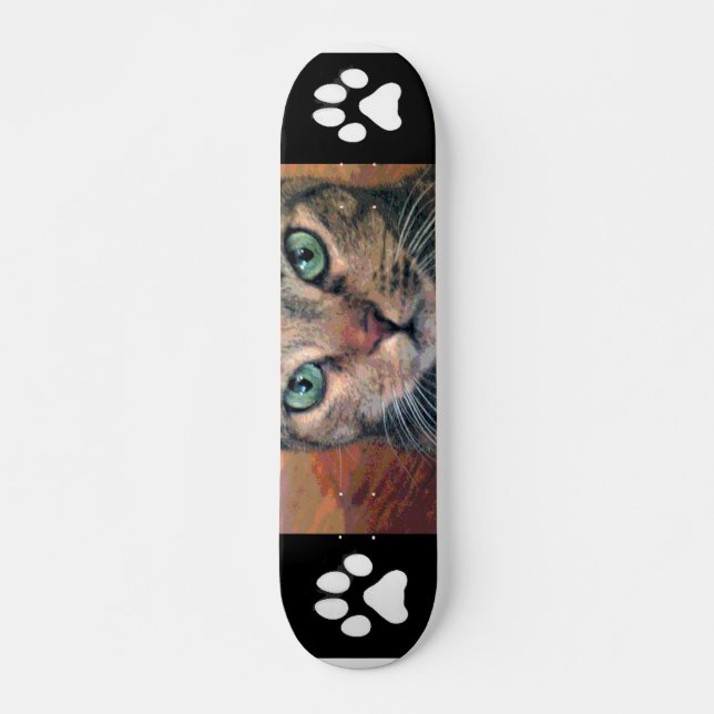 Skate Gato com olhos verdes (Frente)