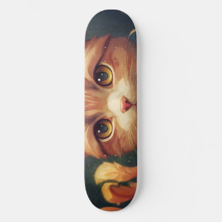 Skate Gato De Gato De Gato Laranja E Bonito