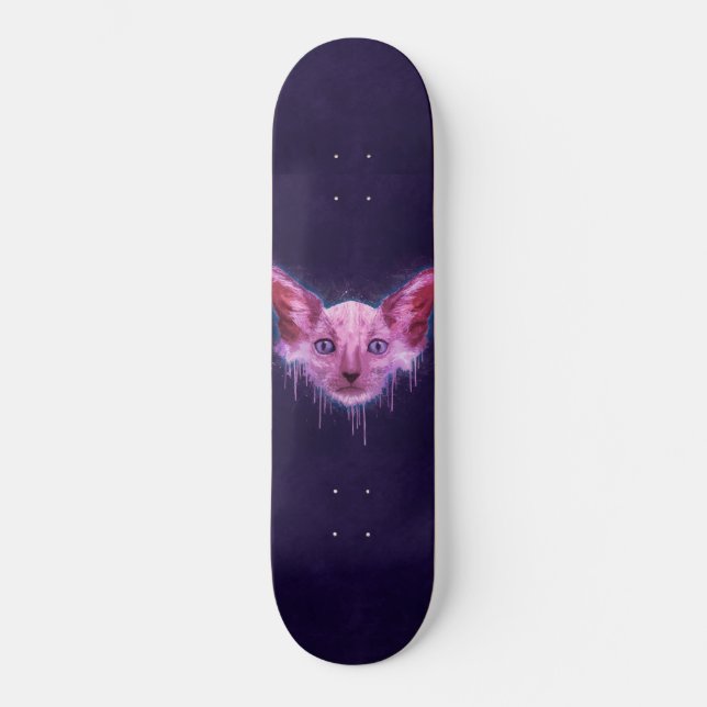 Skate Gato do homem-lobo de Lykoi do pop art (Frente)