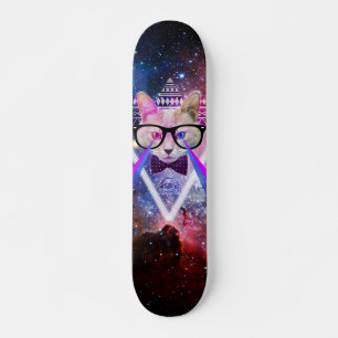 Skate gato galáxico hipster