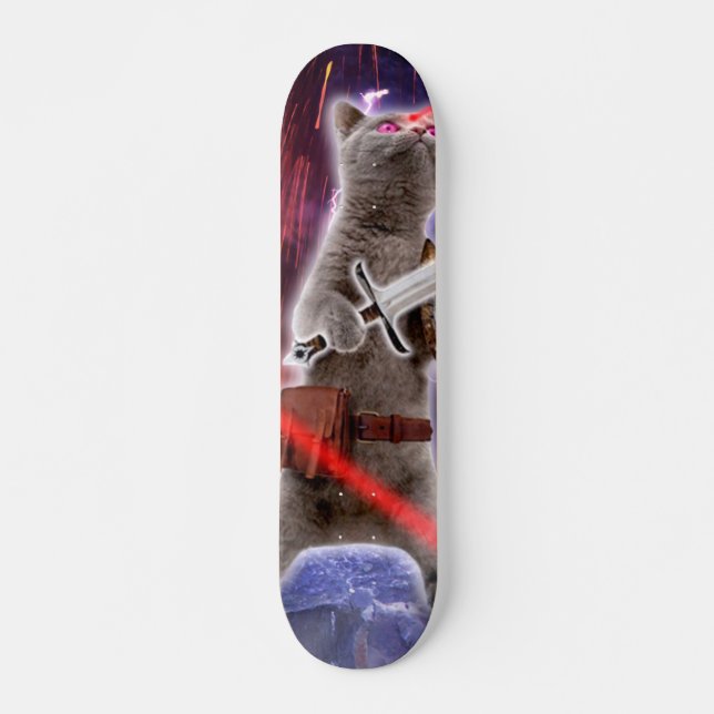 Skate Gato guerreiro com lasers do olho (Frente)