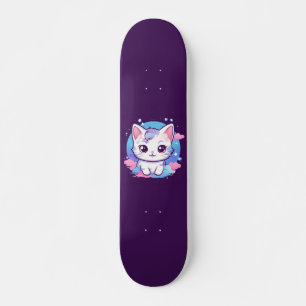 Skate Gato Kawaii Rosa