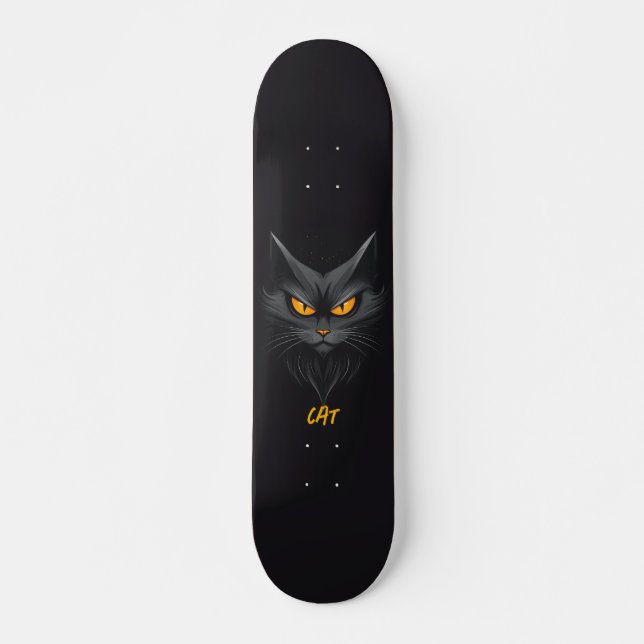 Skate Gato Preto Personalizado (Frente)