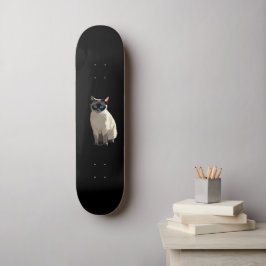 Skate Gato Siamês Art Blue-Eyed Cat Lover