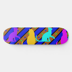 Skate Gatos e polkadots Coloridos