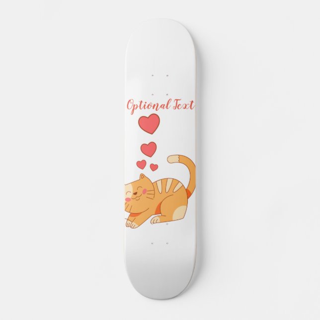 Skate Gelado Adorando Laranja Tabby Kitten  (Frente)