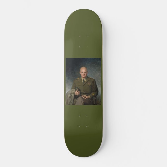 Skate General Dwight Eisenhower 5 Star - Retrato Pintado (Frente)