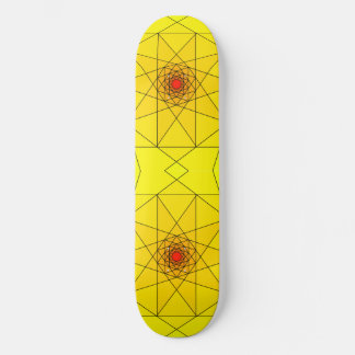 Skate Geometric Starburst - Yellow & Red Design