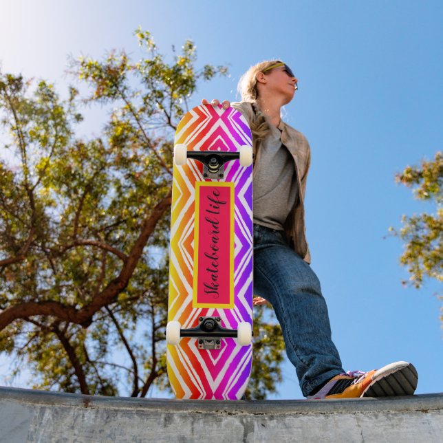 Skate Geométrico Colorido (Ao ar livre 1)