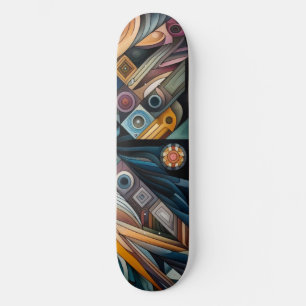 skate geométrico de abstrato: Negrito, Colorido