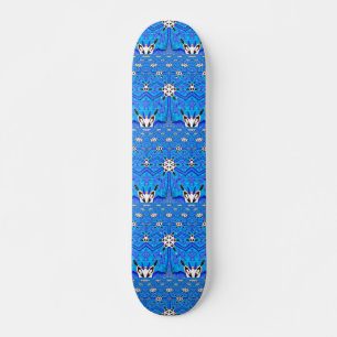 skate geométrico de grelha azul