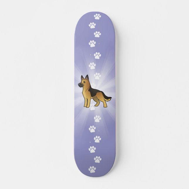Skate German shepherd dos desenhos animados (Frente)