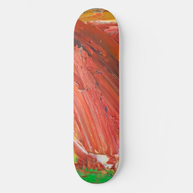 Skate Gesto Vertical Abstrato em Vermelho (Frente)