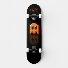 Skate ghost orange noir nom perso Fan art Pac-Man