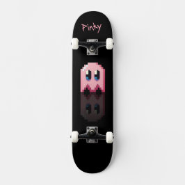 Skate ghost rose noir nom perso Fan art Pac-Man