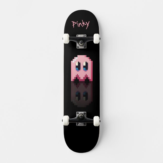 Skate ghost rose noir nom perso Fan art Pac-Man (Frente)