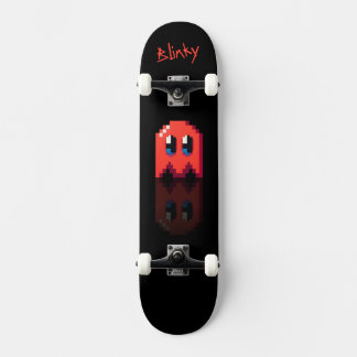 Skate ghost rouge noir nom perso Fan art Pac-Man